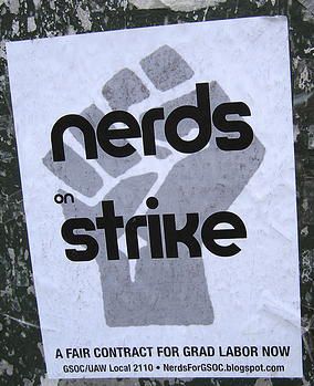 A 2005 flyer from angry grad students trying to unionize